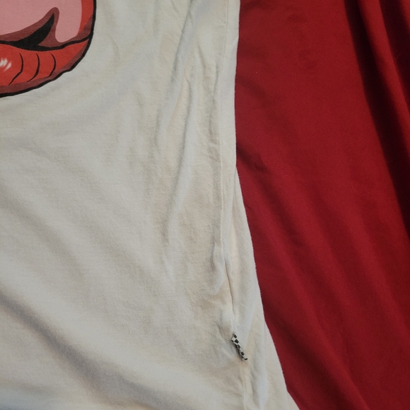 VANS OFF THE WALL white rocker lips crop top - Picture 4 of 6